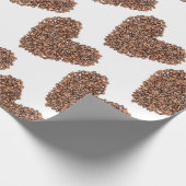 Kaffeebohnen Herz Geschenkpapier (Ecke)