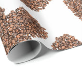 Kaffeebohnen Herz Geschenkpapier (Rolleneckpunkt)