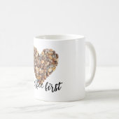 Kaffeebohnen Herz Kaffeetasse (VorderseiteRechts)