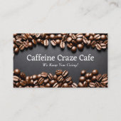 Kaffeebohnen im Hintergrund Visitenkarte (Vorderseite)