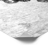 Kaffeebohnen in Schwarz-Weiß-Form 16x20 Poster (Ecke)