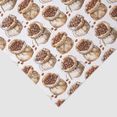 Kaffeebohnen in Taschen-Muster Seidenpapier (Ausschnitt)