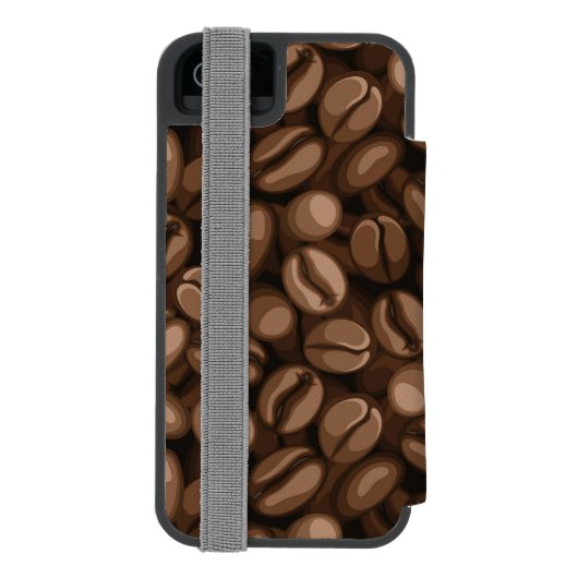 Kaffeebohnen Incipio iPhone Geldbeutel-Hülle (Folio Rückseite)