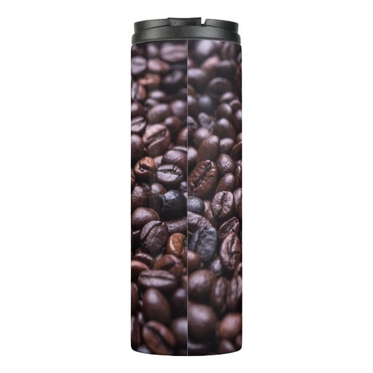 Kaffeebohnen individuelle Name Thermosbecher (Rückseite)