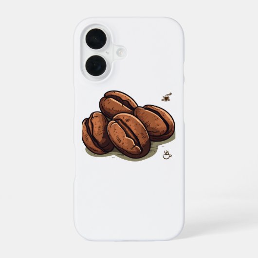 Kaffeebohnen iPhone 16 Hülle (Rückseite)
