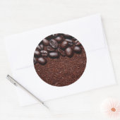 Kaffeebohnen - Java Bean - Maßgeschneiderte Vorlag Runder Aufkleber (Umschlag)