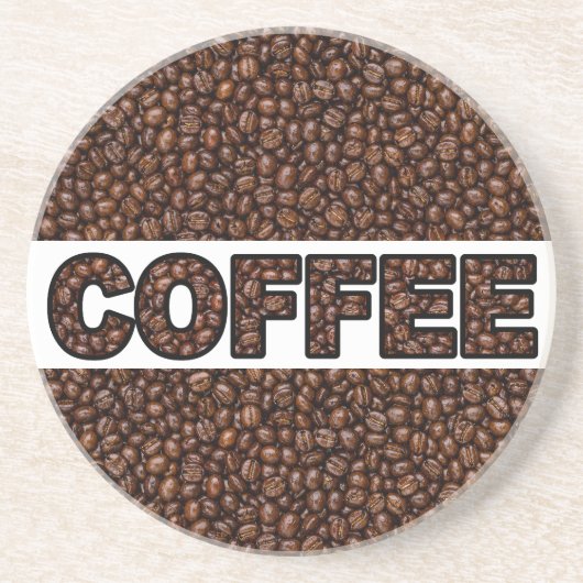 Kaffeebohnen Kaffee Getränkeuntersetzer (Vorne)