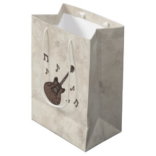 Kaffeebohnen-Kaffee-Gitarre-Kaffee Kunst-Musik- Mittlere Geschenktüte