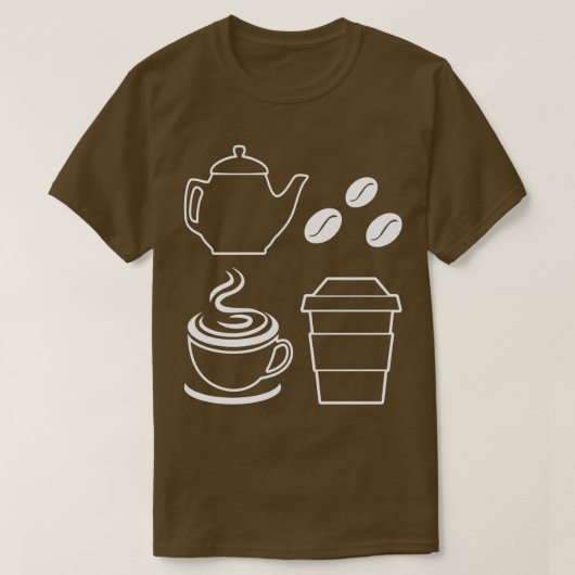 Kaffeebohnen Kaffee Kaffeeelemente Kaffee Lover Gr T-Shirt (Design vorne)