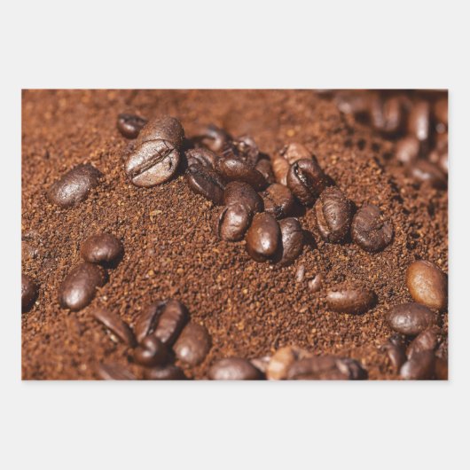 Kaffeebohnen Kaffee Lover Geschenkpapier Set (Vorderseite 3)