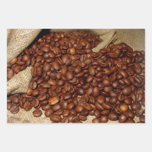 Kaffeebohnen Kaffee Lover Geschenkpapier Set (Vorderseite 2)