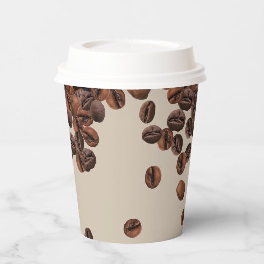 Kaffeebohnen Kaffee Pappbecher (Links)
