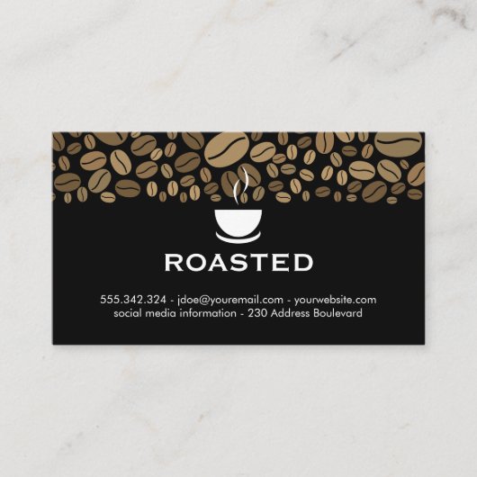 Kaffeebohnen Kaffeebohnen Visitenkarte (Vorderseite)