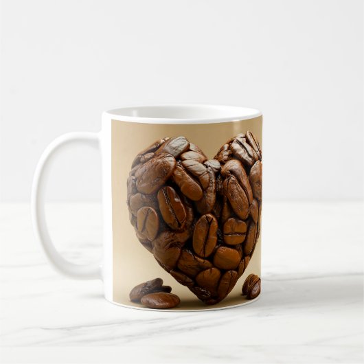 Kaffeebohnen Kaffeetasse (Links)