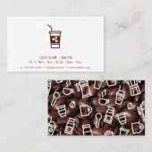 Kaffeebohnen Kaffeetrinken Muster Visitenkarte (Vorne/Hinten)