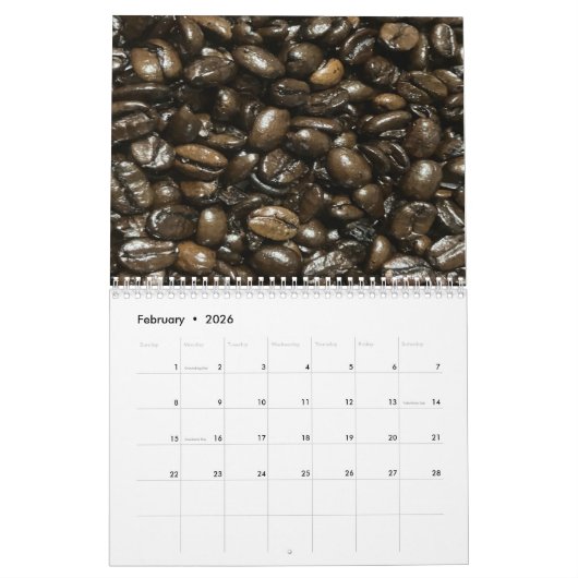 Kaffeebohnen Kalender (Feb 2026)
