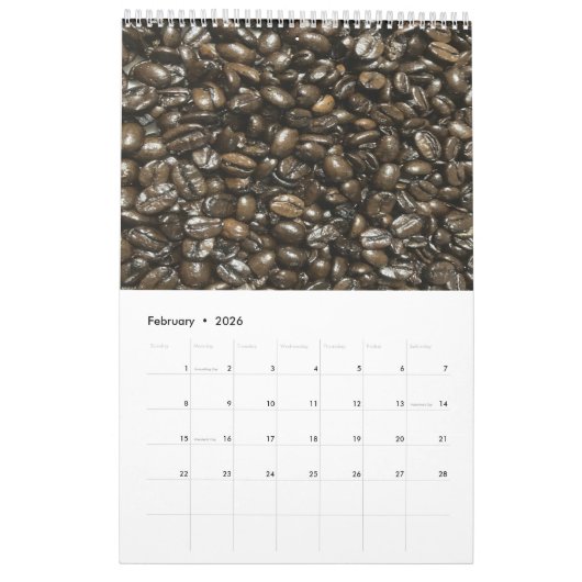 Kaffeebohnen Kalender (Feb 2026)