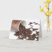 Kaffeebohnen Karte (Gelbe Blume)