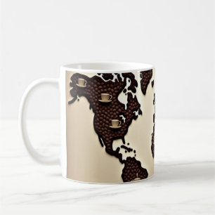 Kaffeebohnen-Kartendesign Kaffeetasse
