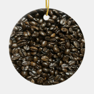Kaffeebohnen Keramik Ornament