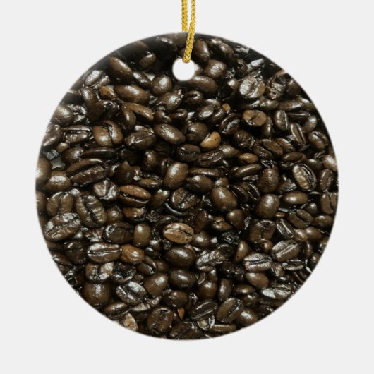 Kaffeebohnen Keramik Ornament (Vorne)