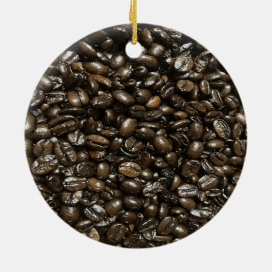 Kaffeebohnen Keramik Ornament (Hinten)