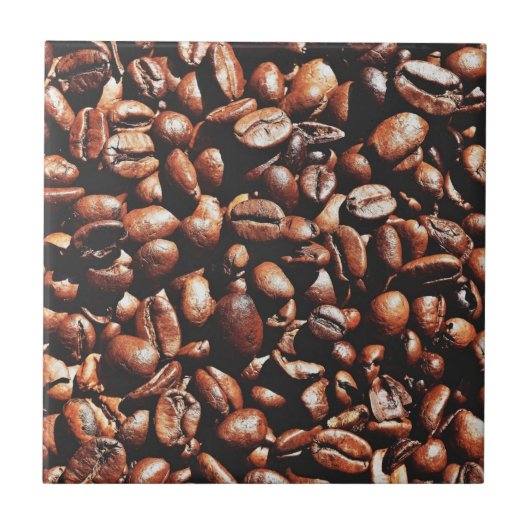 Kaffeebohnen Keramik Tile Fliese (Vorderseite)