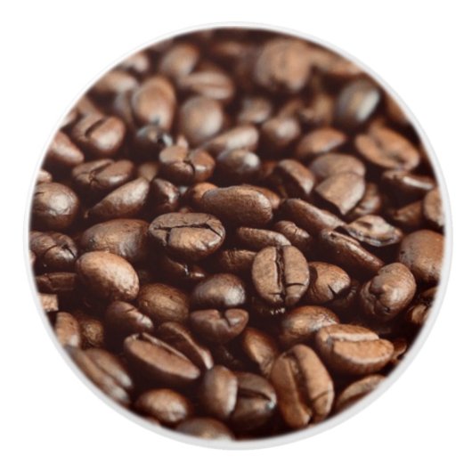 Kaffeebohnen Keramikknauf (Vorderseite)