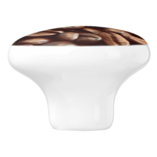 Kaffeebohnen Keramikknauf (Seitenansicht)