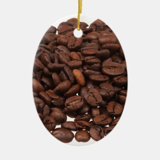 Kaffeebohnen Keramikornament (Vorne)