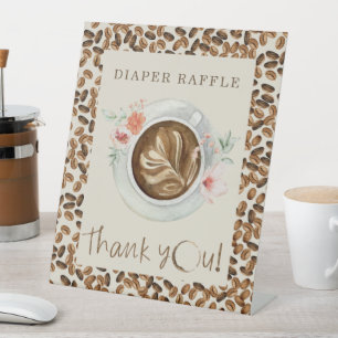 Kaffeebohnen Kinderdusche Windelwanne Danke Sockelschild