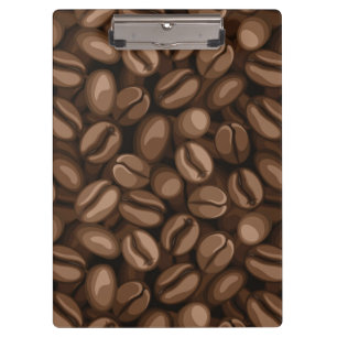 Kaffeebohnen Klemmbrett