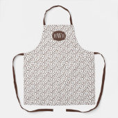 Kaffeebohnen Koffein Lover Mit Monogramm Schürze (Vorderseite)