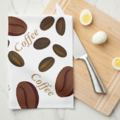 Kaffeebohnen Küchentuch 16" x 24" (Viertel Falte)