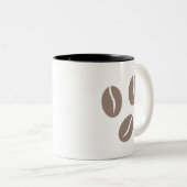 Kaffeebohnen Kunst Zweifarbige Tasse (VorderseiteRechts)