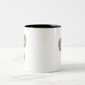 Kaffeebohnen Kunst Zweifarbige Tasse (Mittel)