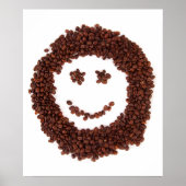 Kaffeebohnen lächeln poster (Vorne)