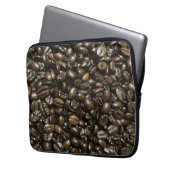 Kaffeebohnen Laptopschutzhülle (Vorderseite Links)