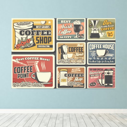 Kaffeebohnen Leinwanddruck (Insitu (Holzboden))