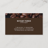 Kaffeebohnen-Lochkarte Treuekarte (Rückseite)