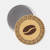 Kaffeebohnen Magnet (Vorderseite/Rückseite)