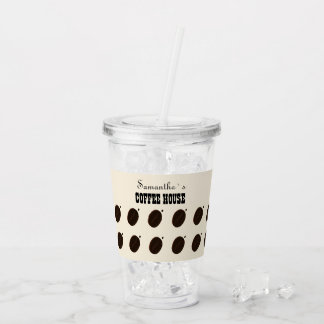 Kaffeebohnen-Marken-Geschäft Professionell Acryltrinkbecher