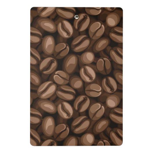 Kaffeebohnen Mini Klemmbrett (Rückseite)