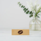 Kaffeebohnen Mini Visitenkarte (Stehend Vorderseite)