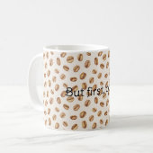 Kaffeebohnen mit Creme Kaffeetasse (Vorderseite Links)