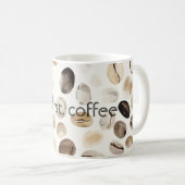 Kaffeebohnen mit Creme Kaffeetasse (VorderseiteRechts)