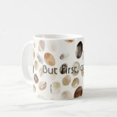 Kaffeebohnen mit Creme Kaffeetasse (Vorderseite Links)