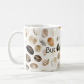 Kaffeebohnen mit Creme Kaffeetasse (Links)