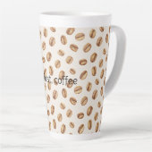 Kaffeebohnen mit Creme Milchtasse (Rechte Ecke)