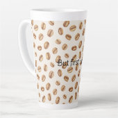 Kaffeebohnen mit Creme Milchtasse (Linke Ecke)